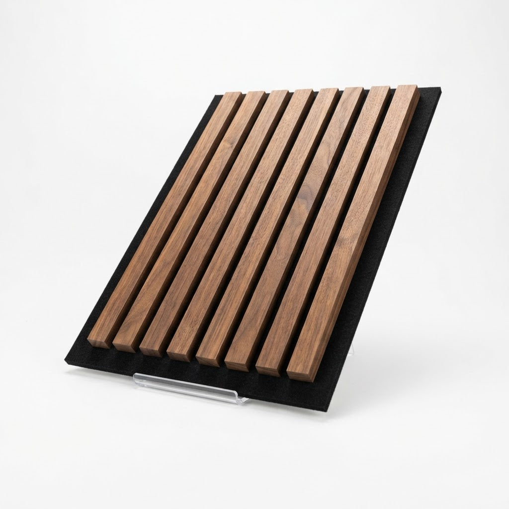 Rosedale XL Walnut Acoustic Wall Panel — 270 × 110 cm